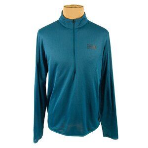 Mountain Hardwear Crater Lake Technical Shirt Men's XL 1/2 Zip Lightweight Blue